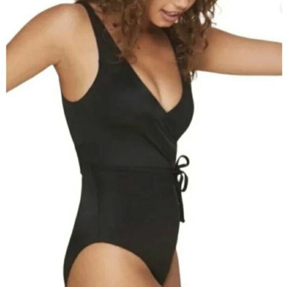 Andie The Belmar One Piece Black Tie Waist Swimwear Bathing Suit Size XS New - Picture 3 of 12
